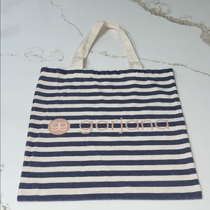 Gorjana Striped Tote in Navy and Cream